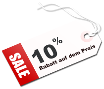 SALE 10% Rabatt auf dem Preis